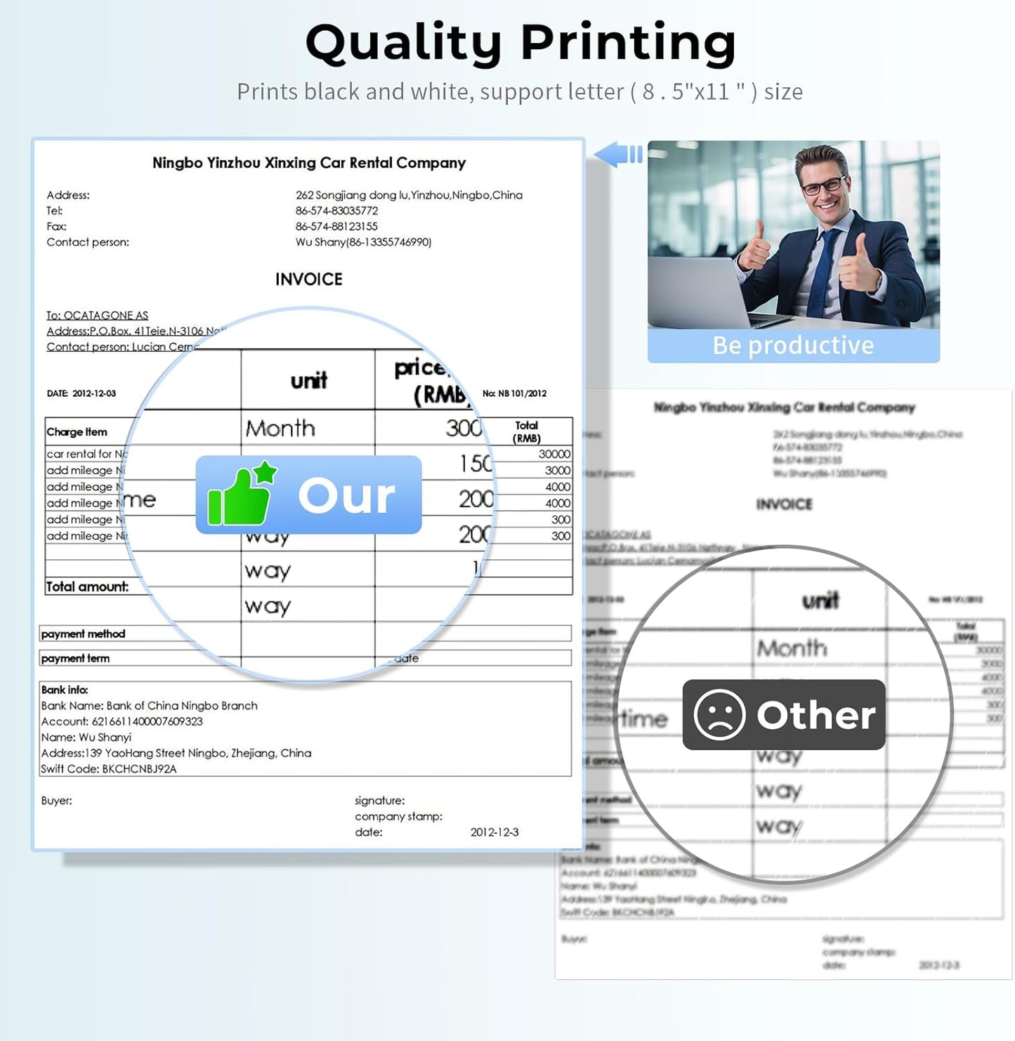 Portable Printer Wireless for Travel